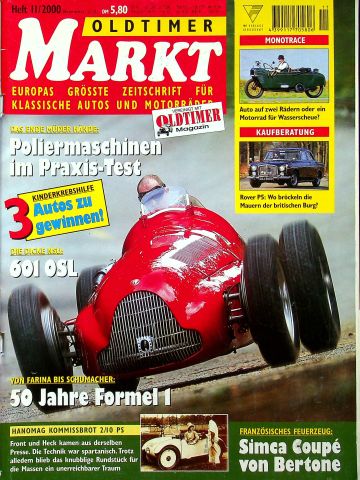 Deckblatt Oldtimer Markt (11/2000)